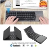 Bàn phím không dây Bluetooth gập gọn kèm chuột, PC/điện thoại - Agiadep AB033 520k