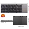 Bàn phím không dây Bluetooth gập gọn kèm chuột, PC/điện thoại - Agiadep AB033 520k 8