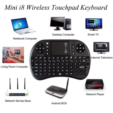 Bàn phím không dây đa màu kiêm chuột cảm ứng, pin lithium sạc, dùng cho Smart TV, TVbox, PC - Giá 105.000 VND 5