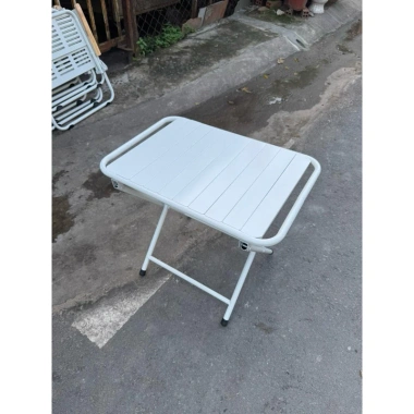 Bàn sắt xếp gọn chắc chắn, chịu lực tốt, khung ống dày bền sang trọng - Giá 105.000₫ 5