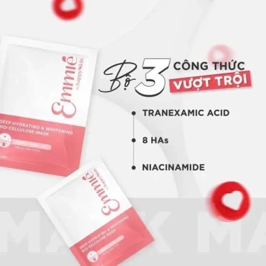 Bản tết Mặt nạ dừa Emmie HappySkin BioCell Dưỡng trắng phục hồi da 25g 132.300 VND