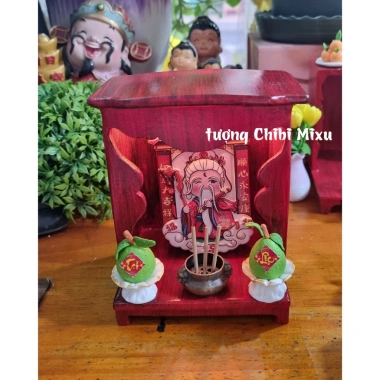 Bàn thờ bài vị Thần Tài Nguyệt Lão - Ông Táo mini, giá ưu đãi 259.000₫