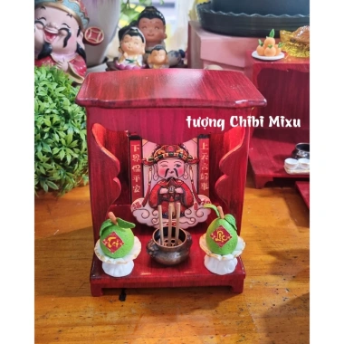 Bàn thờ bài vị Thần Tài Nguyệt Lão - Ông Táo mini, giá ưu đãi 259.000₫