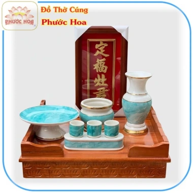 Bàn Thờ Ông Táo Bài Vị Dát Vàng 40x40cm Mâm Xoan Đào cánh gián Giá 449.000 Phước Hoa