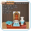 Bàn thờ ông Táo gỗ xoan ngang 48x30cm trọn bộ - Bộ sứ xanh Phước Hoa giá ưu đãi 1.380.000 VND 7