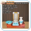 Bàn thờ ông Táo gỗ xoan ngang 48x30cm trọn bộ - Bộ sứ xanh Phước Hoa giá ưu đãi 1.380.000 VND 9
