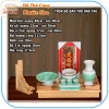Bàn thờ ông Táo ngang 48cm gỗ xoan ke gỗ và bộ sứ xanh lục - Đồ thờ cúng Phước Hoa giá ưu đãi 1.38 triệu VNĐ 2