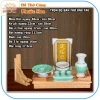 Bàn thờ ông Táo ngang 48cm gỗ xoan ke gỗ và bộ sứ xanh lục - Đồ thờ cúng Phước Hoa giá ưu đãi 1.38 triệu VNĐ 6