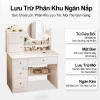 Bàn Trang Điểm Bắc Âu Hiện Đại - Đèn LED, 2 Ngăn Kéo, Thiết Kế Đơn Giản, Giá Ưu Đãi 296k 3