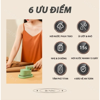 Bàn ủi hơi nước cầm tay 2 trong 1 HODEKT gấp gọn du lịch ủi khô và ủi nước tiện lợi giá 419.000 3 Bàn ủi hơi nước cầm tay 2 trong 1 HODEKT gấp gọn du lịch ủi khô và ủi nước tiện lợi giá 419.000 3