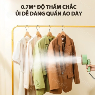 Bàn ủi hơi nước cầm tay 2 trong 1 HODEKT gấp gọn du lịch ủi khô và ủi nước tiện lợi giá 419.000