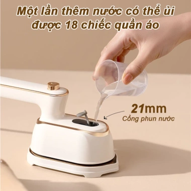 Bàn ủi hơi nước cầm tay 2in1 - ủi khô và nước, dung tích lớn, gấp gọn du lịch, phù hợp mọi loại vải