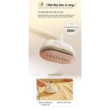 Bàn ủi hơi nước cầm tay BEAR GTJ-A12Z2 1.200W 100ml – ủi khô/hơi, khử trùng, làm phẳng, BH 18 tháng, 569.000₫
