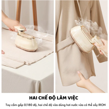 Bàn ủi hơi nước cầm tay cao cấp, công suất lớn, gọn nhẹ, dùng cho gia đình và du lịch, thẳng mọi loại vải - 479k 5