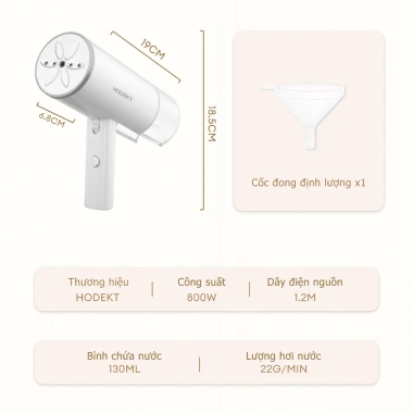 Bàn ủi hơi nước cầm tay HODEKT - Công suất lớn, thể gập du lịch, giảm giá 393k
