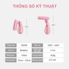 Bàn ủi hơi nước cầm tay mini 1.500W gấp gọn màu hồng - Thiết kế nhỏ gọn, giảm giá 328.820₫ 7