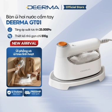 Bàn ủi hơi nước Deerma GT01 đa năng 2in1, ủi khô & hơi, kiểm soát nhiệt thông minh, bảo hành 12 tháng - 559.000₫