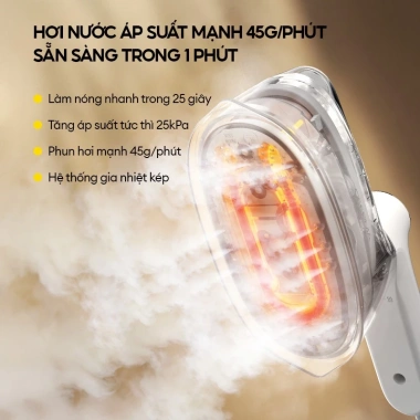 Bàn ủi hơi nước Deerma GT01 đa năng 2in1, ủi khô & hơi, kiểm soát nhiệt thông minh, bảo hành 12 tháng - 559.000₫
