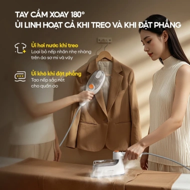 Bàn ủi hơi nước Deerma GT01 đa năng 2in1, ủi khô & hơi, kiểm soát nhiệt thông minh, bảo hành 12 tháng - 559.000₫