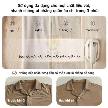 Bàn Ủi Hơi Nước Mini Bear DYD-J10Q1 IR-4H10M - Nhỏ Gọn Tiện Lợi, BH 18 Tháng, Hàng Chính Hãng, Giá 629k 2