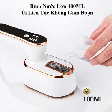 Bàn ủi hơi nước Mini Gấp Gọn MooLah - Đầu phun kép, phẳng mọi loại vải, chỉ 390k
