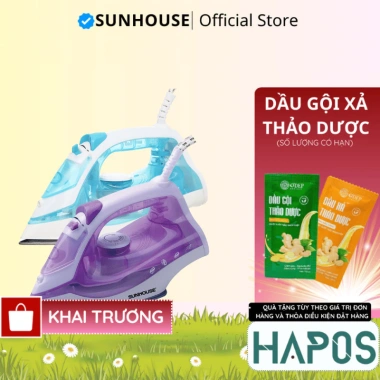 Bàn ủi hơi nước Sunhouse mini cầm tay 1.600W SHD2.065 5 chế độ chống dính giá 260k