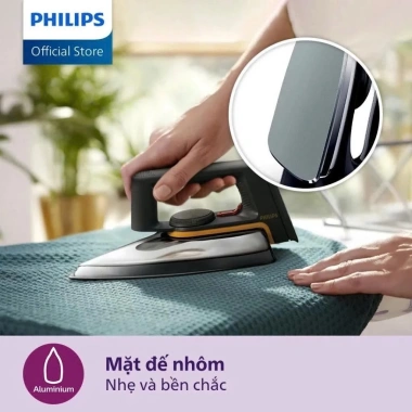 Bàn ủi khô Philips HD1.172/01 1.000W - Nhỏ gọn du lịch, ủi thẳng nhanh, đèn báo nhiệt - Giá chỉ 389k