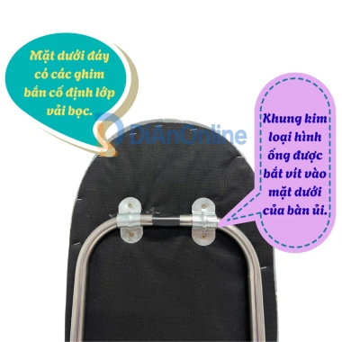 Bàn ủi mini gấp gọn inox - Nhỏ gọn, tiện du lịch, bề mặt vải chịu nhiệt, giá 229.000₫