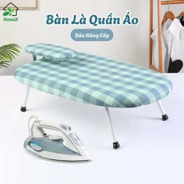 Bàn ủi mini HanaX gấp gọn, đệm tay chống bỏng, tiện lợi cho gia đình - Giá chỉ 199.000₫