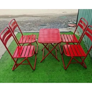 Bàn xếp cafe sắt vuông, tròn, gấp gọn - Giá chỉ 100.000 VND, giảm từ 126.000 VND, thiết kế hiện đại, di động, bền bỉ