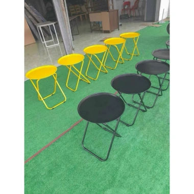 Bàn xếp cafe sắt vuông, tròn, gấp gọn - Giá chỉ 100.000 VND, giảm từ 126.000 VND, thiết kế hiện đại, di động, bền bỉ