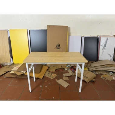 Bàn Xếp Gấp Gọn Tiện Lợi Đã Lắp Sẵn, Bo tròn 4 góc - Bàn Học Tập, Làm Việc, Đa Năng Giá 650k