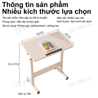 Bàn Xếp Gấp Gọn ZEN - Vững Chắc, Lắp Sẵn, Hoàn Thiện Cao, Tiện Lợi cho Học Tập và Làm Việc - 266.200₫