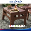 Bàn xếp thấp DUY TÂN nhựa PP TPE gấp gọn, nút chống trượt - Bàn nhỏ gia đình, dã ngoại, quán ăn 255.000 VND