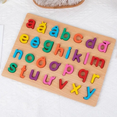 Bảng chữ cái tiếng Việt gỗ nổi chữ và số 30x22cm - Phát triển tư duy bé, 29.000₫
