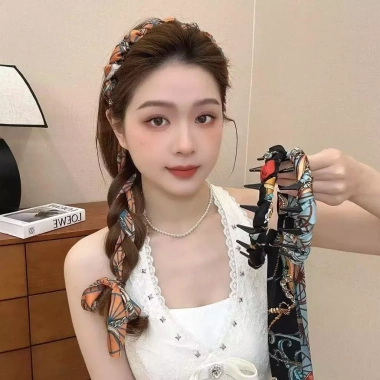 Băng đô ruy băng mới sóng trước và sau cho nữ phụ kiện tóc tết cổ điển kẹp tóc thanh lịch 21.500 VND 4