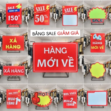 Bảng giá & Bảng sale cho cửa hàng, siêu thị – Hàng đẹp Mica66 chỉ 10.000đ (giá gốc 12.500đ)