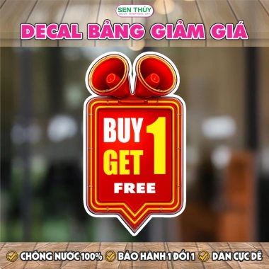 Bảng Giảm Giá Sale Off Decal Chống Nước - Dán Kính Tường - Hàng Mới Về Xả Hàng DCBB027
