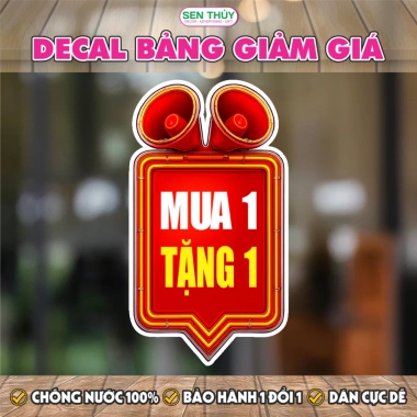 Bảng Giảm Giá Sale Off Decal Chống Nước - Dán Kính Tường - Hàng Mới Về Xả Hàng DCBB027
