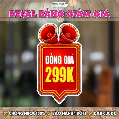 Bảng Giảm Giá Sale Off Decal Chống Nước - Dán Kính Tường - Hàng Mới Về Xả Hàng DCBB027