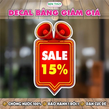 Bảng Giảm Giá Sale Off Decal Chống Nước - Dán Kính Tường - Hàng Mới Về Xả Hàng DCBB027
