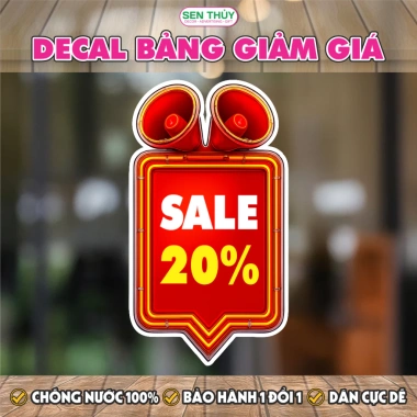 Bảng Giảm Giá Sale Off Decal Chống Nước - Dán Kính Tường - Hàng Mới Về Xả Hàng DCBB027
