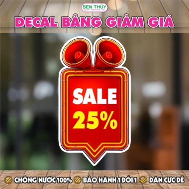 Bảng Giảm Giá Sale Off Decal Chống Nước - Dán Kính Tường - Hàng Mới Về Xả Hàng DCBB027