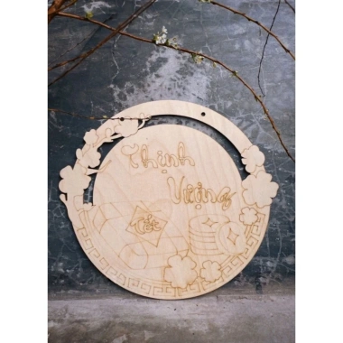 Bảng Gỗ An Khang - Trang Trí Tết, Tặng Dây Thừng & Bao Lì Xì - Tiệm Thỏ Sồi 52k