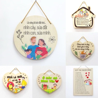 Bảng gỗ decor câu nói hay trang trí nhà cửa ý nghĩa, quà tặng 60k