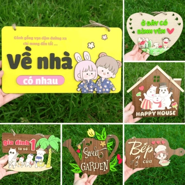Bảng gỗ decor Hạnh Phúc Gia Đình - Trang trí nhà, quà tặng ý nghĩa, giá 62.990₫