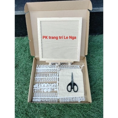 Bảng gỗ gắn chữ decor nhiều màu - tặng 2 bộ chữ, kéo, túi & chân kệ - Giá ưu đãi 85.000₫ 4