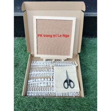 Bảng gỗ gắn chữ decor nhiều màu - tặng 2 bộ chữ, kéo, túi & chân kệ - Giá ưu đãi 85.000₫ 8