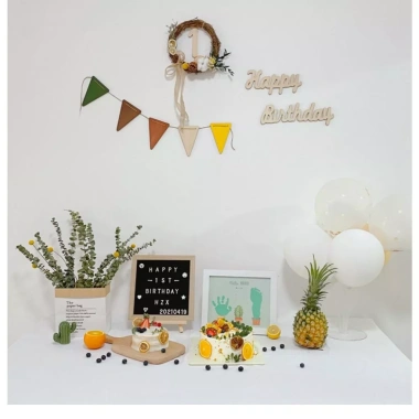 Bảng Gỗ Ghép Tên 25x25cm - Trang Trí Sinh Nhật, Đám Cưới, Tiệc Hàn Quốc, Có Chữ Số Ký Tự Giá 120.000
