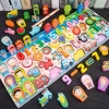 Bảng gỗ Montessori câu cá cho bé - Học chữ, số, ghép hình động vật, trái cây, giá 39k 3